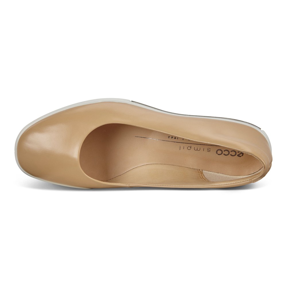 ECCO Womens Ballerinas Khaki - Simpil Ii Slip-On - OTY-950613